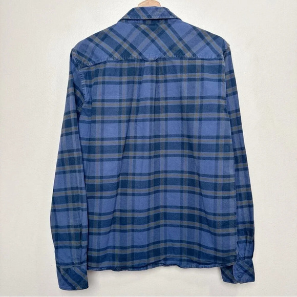 Helly Hansen Mens Large Plaid Cotton Outdoor Button Shirt Blue - Picture 13 of 13